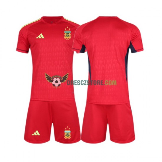 Argentina Brankářské Venkovní Dres MS ve fotbale 2022 Krátký rukáv Děti Fotbalové Dresy