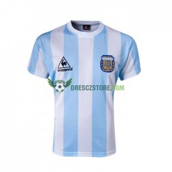 Argentina 1986 Retro Domácí Dres Krátký rukáv Muže Fotbalové Dresy