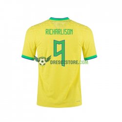 Brazílie RICHARLISON 9 Domácí Dres 2022 Krátký rukáv Muže Fotbalové Dresy