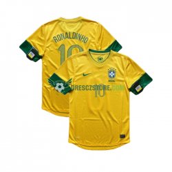 Brazílie RONALDINHO 10 2012 Retro Domácí Dres Krátký rukáv Muže Fotbalové Dresy