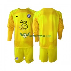 Chelsea Brankářské Venkovní Dres 2022-2023 Dlouhý rukáv Děti Fotbalové Dresy