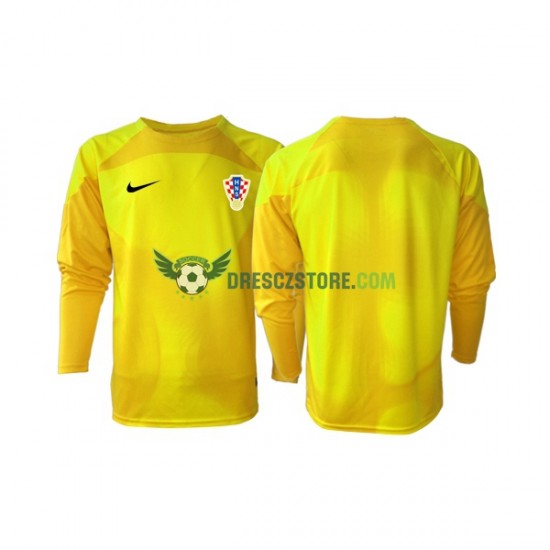 Chorvatsko Brankářské Domácí Dres MS ve fotbale 2022 Dlouhý rukáv Muže Fotbalové Dresy