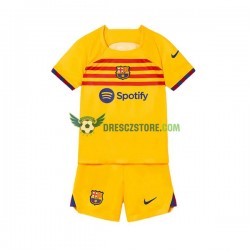 FC Barcelona Čtvrtý Dres 2022-2023 Krátký rukáv Děti Fotbalové Dresy