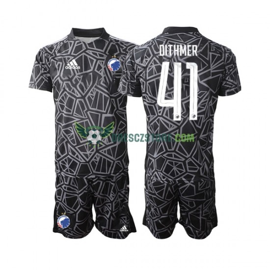 FC Copenhagen Andreas Dithmer 41 Brankářské Domácí Dres 2022-2023 Krátký rukáv Děti Fotbalové Dresy