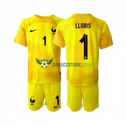 Francie Hugo Lloris 1 Brankářské Alternativní Dres MS ve fotbale 2022 Krátký rukáv Děti Fotbalové Dresy