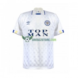 Leeds United Retro Domácí Dres 1989-1990 Krátký rukáv Muže Fotbalové Dresy