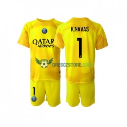 Paris Saint-Germain K.NAVAS 1 Brankářské Alternativní Dres 2022-2023 Krátký rukáv Děti Fotbalové Dresy