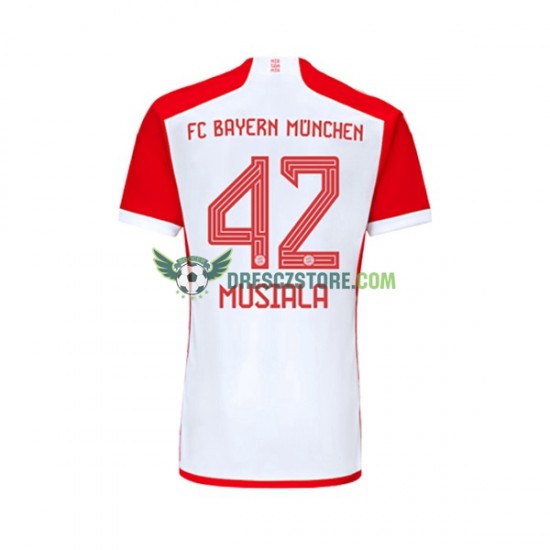 FC Bayern Mnichov Jamal Musiala 42 Domácí Dres 2023-2024 Krátký rukáv Muže Fotbalové Dresy
