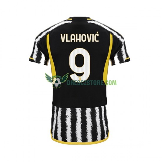 Spojené Státy Americké Juventus Dn Vlahovic 9 Domácí Dres 2023-2024 Krátký rukáv Muže Fotbalové Dresy