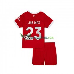 Liverpool Luis Diaz 23 Domácí Dres 2023-2024 Krátký rukáv Děti Fotbalové Dresy