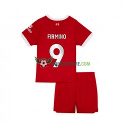 Liverpool Roberto Firmino 9 Domácí Dres 2023-2024 Krátký rukáv Děti Fotbalové Dresy
