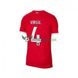 Liverpool Virgil van Dijk 4 Domácí Dres 2023-2024 Krátký rukáv Muže Fotbalové Dresy