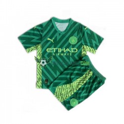 Manchester City Brankářské Domácí Dres 2023-2024 Krátký rukáv Děti Fotbalové Dresy