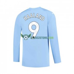 Manchester City Haaland 9 Domácí Dres 2023-2024 Dlouhý rukáv Muže Fotbalové Dresy