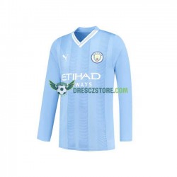 Manchester City Domácí Dres 2023-2024 Dlouhý rukáv Muže Fotbalové Dresy