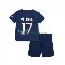 Paris Saint-Germain Vitinha 17 Domácí Dres 2023-2024 Krátký rukáv Děti Fotbalové Dresy