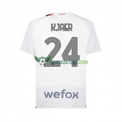 AC Milán Simon Kjaer 24 Venkovní Dres 2023-2024 Krátký rukáv Muže Fotbalové Dresy
