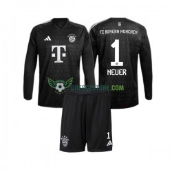 FC Bayern Mnichov Manuel Neuer 1 Brankářské Domácí Dres 2023-2024 Dlouhý rukáv Děti Fotbalové Dresy