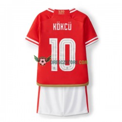 Benfica Orkun Kokcu 10 Domácí Dres 2023-2024 Krátký rukáv Děti Fotbalové Dresy