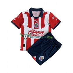 CD Guadalajara Domácí Dres 2023-2024 Krátký rukáv Děti Fotbalové Dresy
