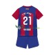 FC Barcelona Frenkie de Jong 21 Domácí Dres 2023-2024 Krátký rukáv Děti Fotbalové Dresy