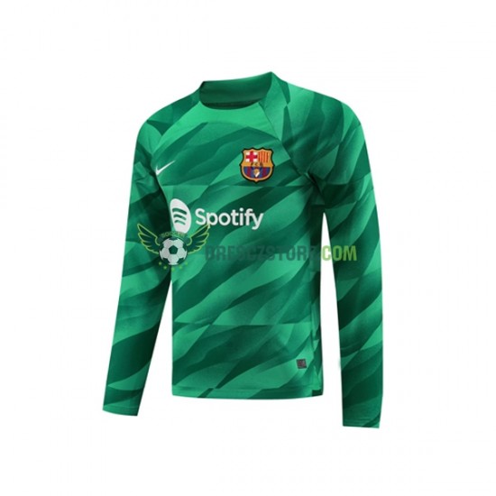 FC Barcelona Ter Stegen 1 Brankářské Domácí Dres 2023-2024 Dlouhý rukáv Muže Fotbalové Dresy