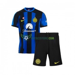 Inter Milán Domácí Dres 2023-2024 Krátký rukáv Děti Fotbalové Dresy