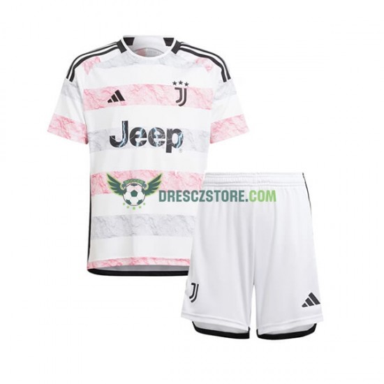 Juventus Venkovní Dres 2023-2024 Krátký rukáv Děti Fotbalové Dresy
