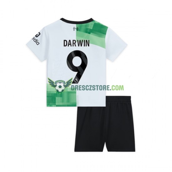 Liverpool Darwin Nunez 9 Venkovní Dres 2023-2024 Krátký rukáv Děti Fotbalové Dresy