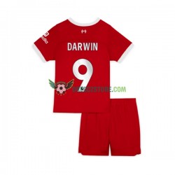 Liverpool Darwin Nunez 9 Domácí Dres 2023-2024 Krátký rukáv Děti Fotbalové Dresy