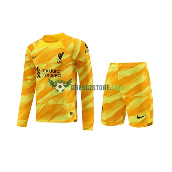 Liverpool Brankářské Alternativní Dres 2023-2024 Dlouhý rukáv Děti Fotbalové Dresy