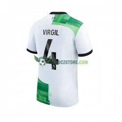 Liverpool Virgil van Dijk 4 Venkovní Dres 2023-2024 Krátký rukáv Muže Fotbalové Dresy