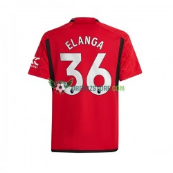 Manchester United Anthony Elanga 36 Domácí Dres 2023-2024 Krátký rukáv Muže Fotbalové Dresy