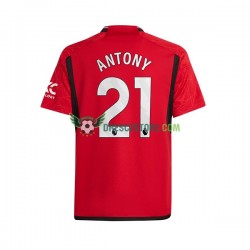 Manchester United Antony Matheus 21 Domácí Dres 2023-2024 Krátký rukáv Muže Fotbalové Dresy