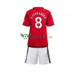 Manchester United B.Fernandes 8 Domácí Dres 2023-2024 Krátký rukáv Děti Fotbalové Dresy