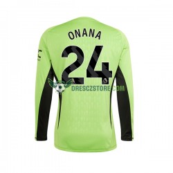 Manchester United Andre Onana 24 Brankářské Domácí Dres 2023-2024 Dlouhý rukáv Muže Fotbalové Dresy