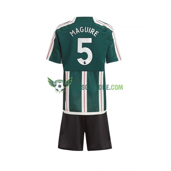 Manchester United Harry Maguire 5 Venkovní Dres 2023-2024 Krátký rukáv Děti Fotbalové Dresy