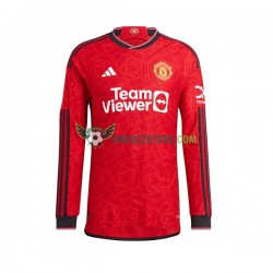 Manchester United Domácí Dres 2023-2024 Dlouhý rukáv Muže Fotbalové Dresy