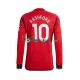 Manchester United Marcus Rashford 10 Domácí Dres 2023-2024 Dlouhý rukáv Muže Fotbalové Dresy