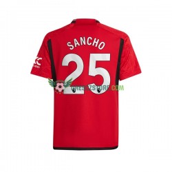 Manchester United Sancho 25 Domácí Dres 2023-2024 Krátký rukáv Muže Fotbalové Dresy