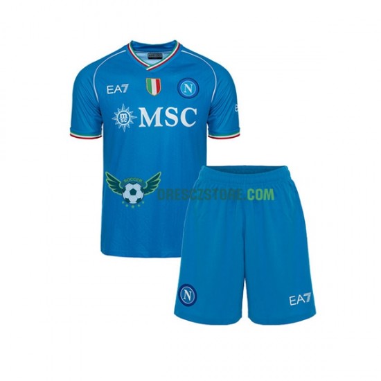 SSC Neapol Domácí Dres 2023-2024 Krátký rukáv Děti Fotbalové Dresy