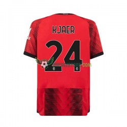 AC Milán Simon Kjaer 24 Domácí Dres 2023-2024 Krátký rukáv Muže Fotbalové Dresy