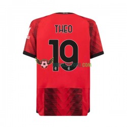 AC Milán Theo Hernandez 19 Domácí Dres 2023-2024 Krátký rukáv Muže Fotbalové Dresy