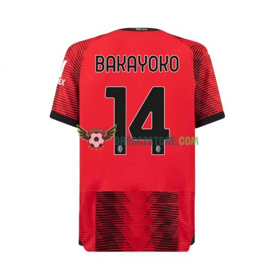 AC Milán Tiemoue Bakayoko 14 Domácí Dres 2023-2024 Krátký rukáv Muže Fotbalové Dresy