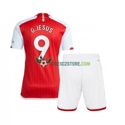 Arsenal Gabriel Jesus 9 Domácí Dres 2023-2024 Krátký rukáv Děti Fotbalové Dresy