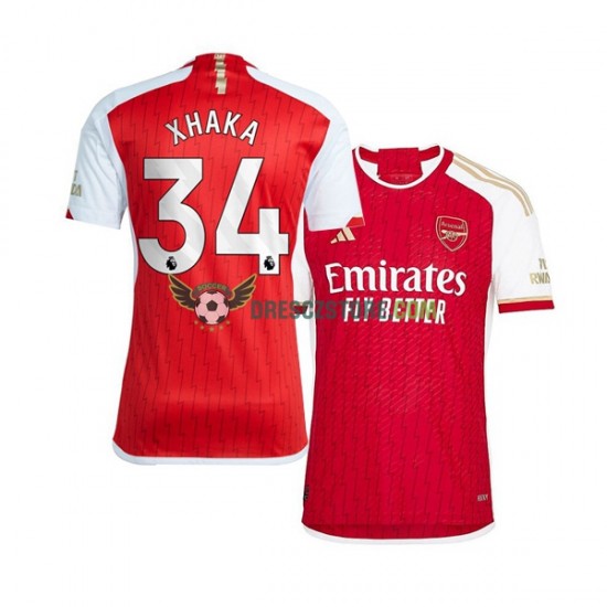 Arsenal Xhaka 34 Domácí Dres 2023-2024 Krátký rukáv Muže Fotbalové Dresy