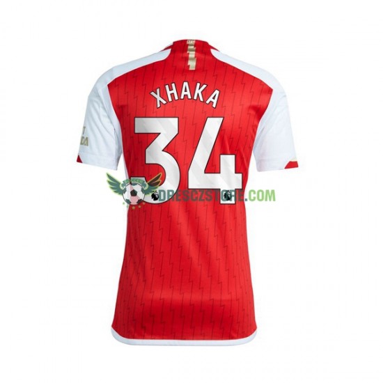 Arsenal Xhaka 34 Domácí Dres 2023-2024 Krátký rukáv Muže Fotbalové Dresy
