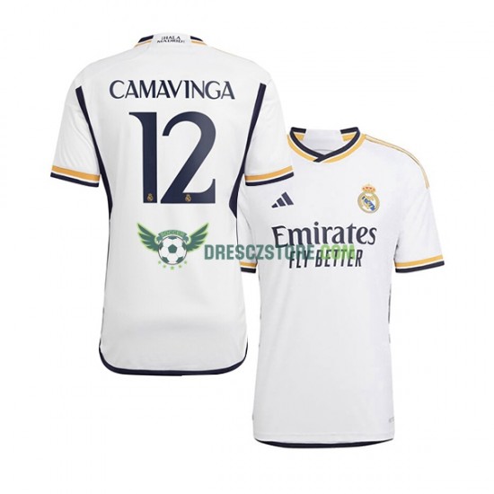 Real Madrid Camavinga 12 Domácí Dres 2023-2024 Krátký rukáv Muže Fotbalové Dresy