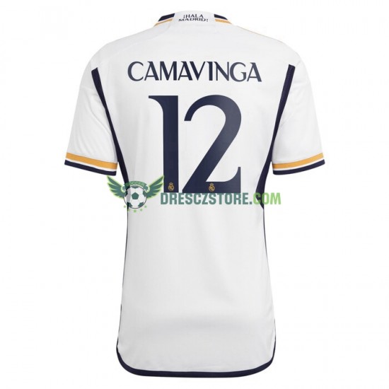 Real Madrid Camavinga 12 Domácí Dres 2023-2024 Krátký rukáv Muže Fotbalové Dresy