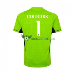 Real Madrid Thibaut Courtois 1 Brankářské Domácí Dres 2023-2024 Krátký rukáv Muže Fotbalové Dresy